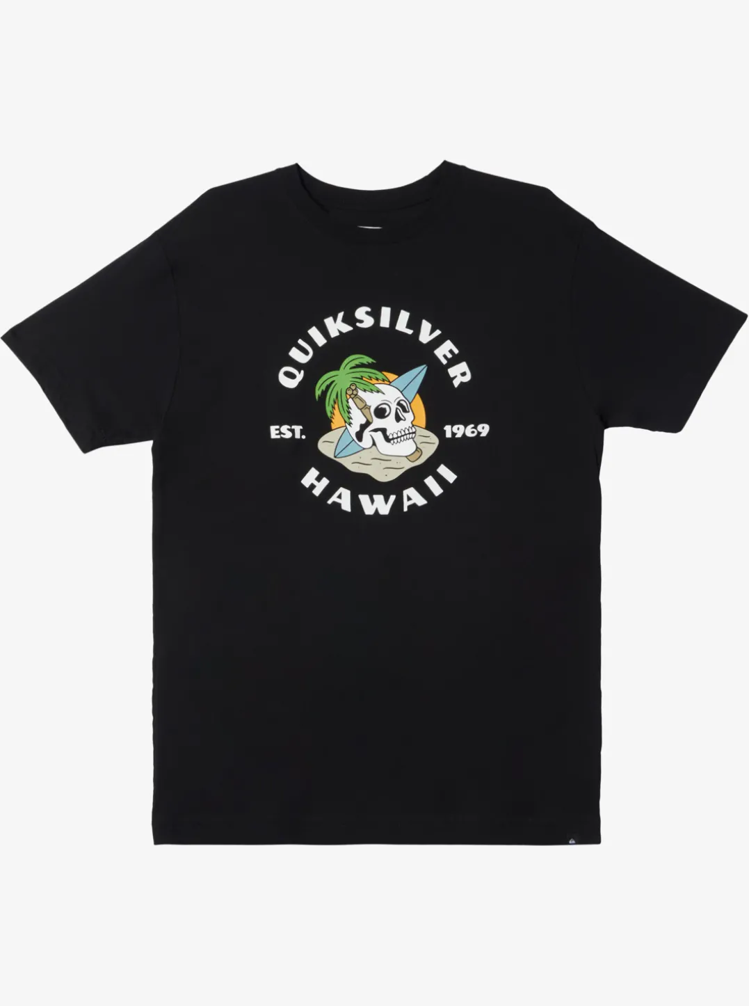Mens Quiksilver Tees|Hawaii Palm And Skull T-Shirt