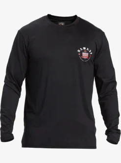 Mens Quiksilver Rashguards|Hawaii Royalty Upf 50 Long Sleeve Surf Tee