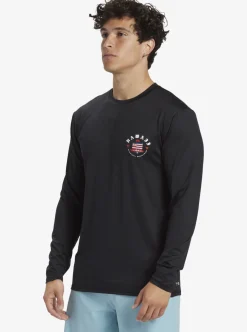 Mens Quiksilver Rashguards|Hawaii Royalty Upf 50 Long Sleeve Surf Tee