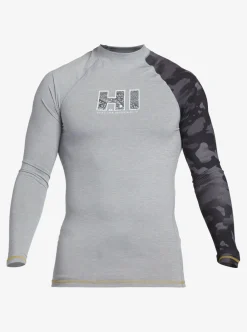 Mens Quiksilver Rashguards|Hi Island Rush Long Sleeve Upf 50 Rashguard