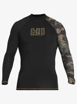 Mens Quiksilver Rashguards|Hi Island Rush Long Sleeve Upf 50 Rashguard