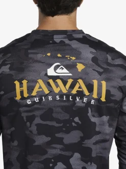 Mens Quiksilver Rashguards|Hi Royalty Surf Long Sleeve Upf 50 Surf T-Shirt