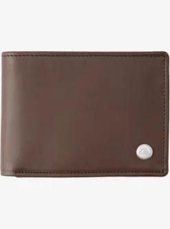 Mens Quiksilver Wallets|Mac Tri-Fold Leather Wallet