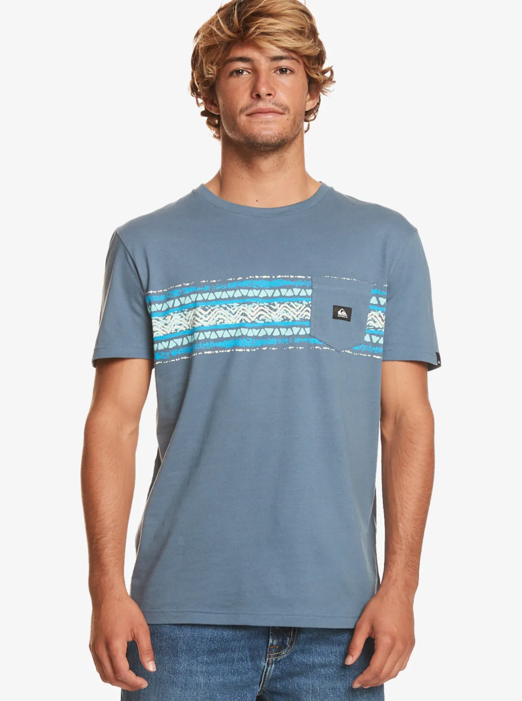 Mens Quiksilver Tees|Mesa Stripe Pocket T-Shirt