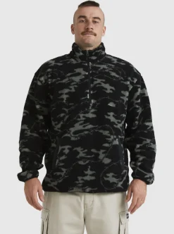 Mens Quiksilver Sweatshirts & Hoodies|Mikey Zip Sherpa Half-Zip Fleece