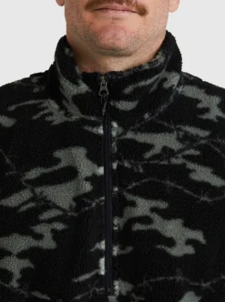 Mens Quiksilver Sweatshirts & Hoodies|Mikey Zip Sherpa Half-Zip Fleece