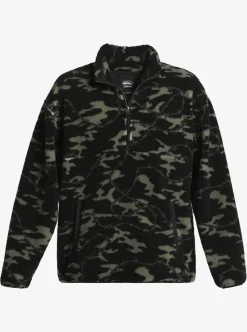 Mens Quiksilver Sweatshirts & Hoodies|Mikey Zip Sherpa Half-Zip Fleece