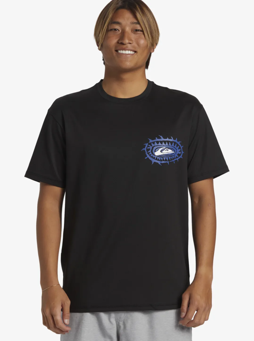 Mens Quiksilver Rashguards|Mix Session Upf 50 Short Sleeve Surf Tee