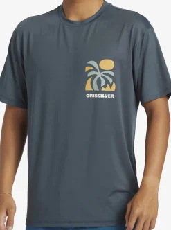 Mens Quiksilver Rashguards|Mix Session Upf 50 Short Sleeve Surf Tee