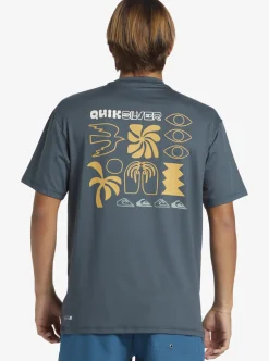 Mens Quiksilver Rashguards|Mix Session Upf 50 Short Sleeve Surf Tee