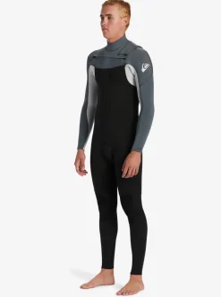 Mens Quiksilver Wetsuits|3/2Mm Everyday Sessions Chest Zip Wetsuit