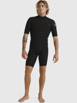 Mens Quiksilver Wetsuits|2/2Mm Everyday Sessions Short Sleeve Back Zip Springsuit