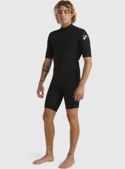 Mens Quiksilver Wetsuits|2/2Mm Everyday Sessions Short Sleeve Back Zip Springsuit