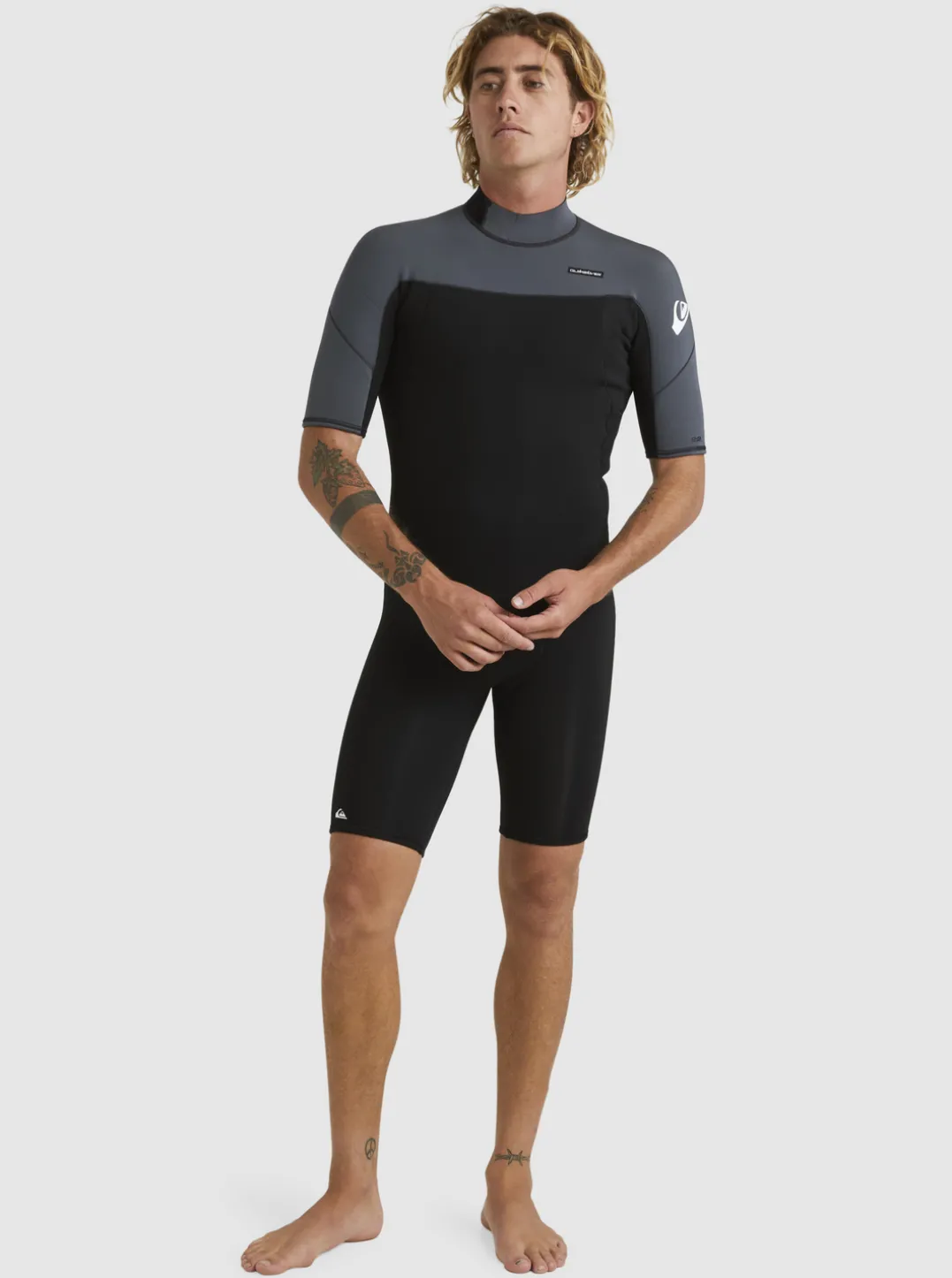 Mens Quiksilver Wetsuits|2/2Mm Everyday Sessions Short Sleeve Back Zip Springsuit