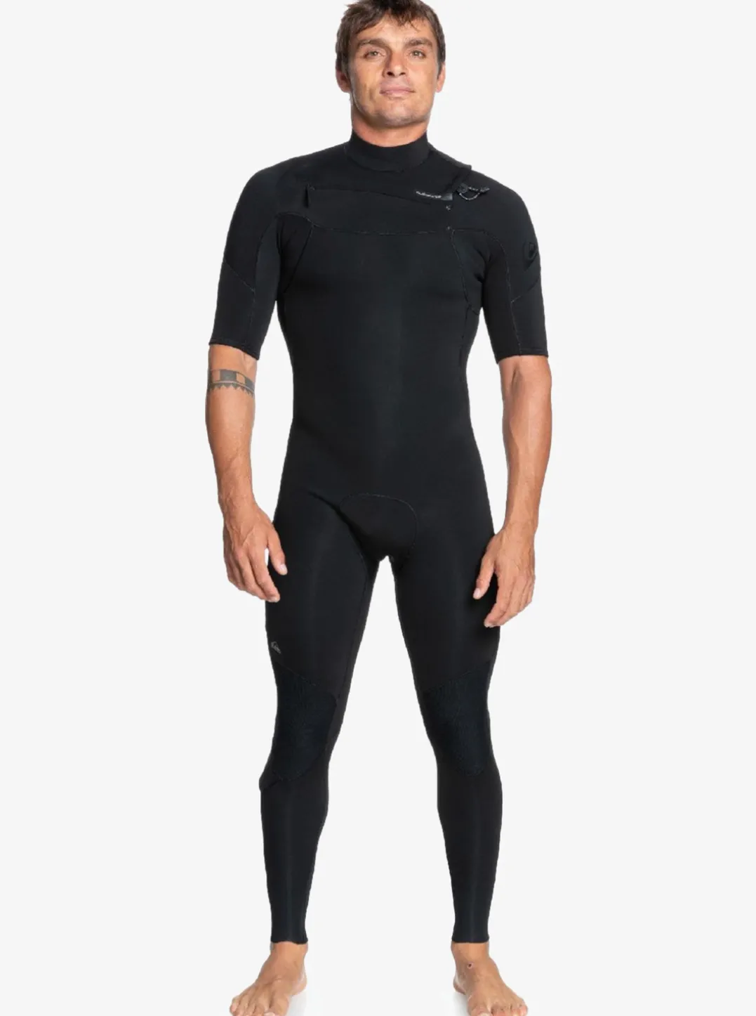 Mens Quiksilver Wetsuits|2/2Mm Everyday Sessions Short Sleeve Chest Zip Springsuit