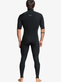 Mens Quiksilver Wetsuits|2/2Mm Everyday Sessions Short Sleeve Chest Zip Springsuit