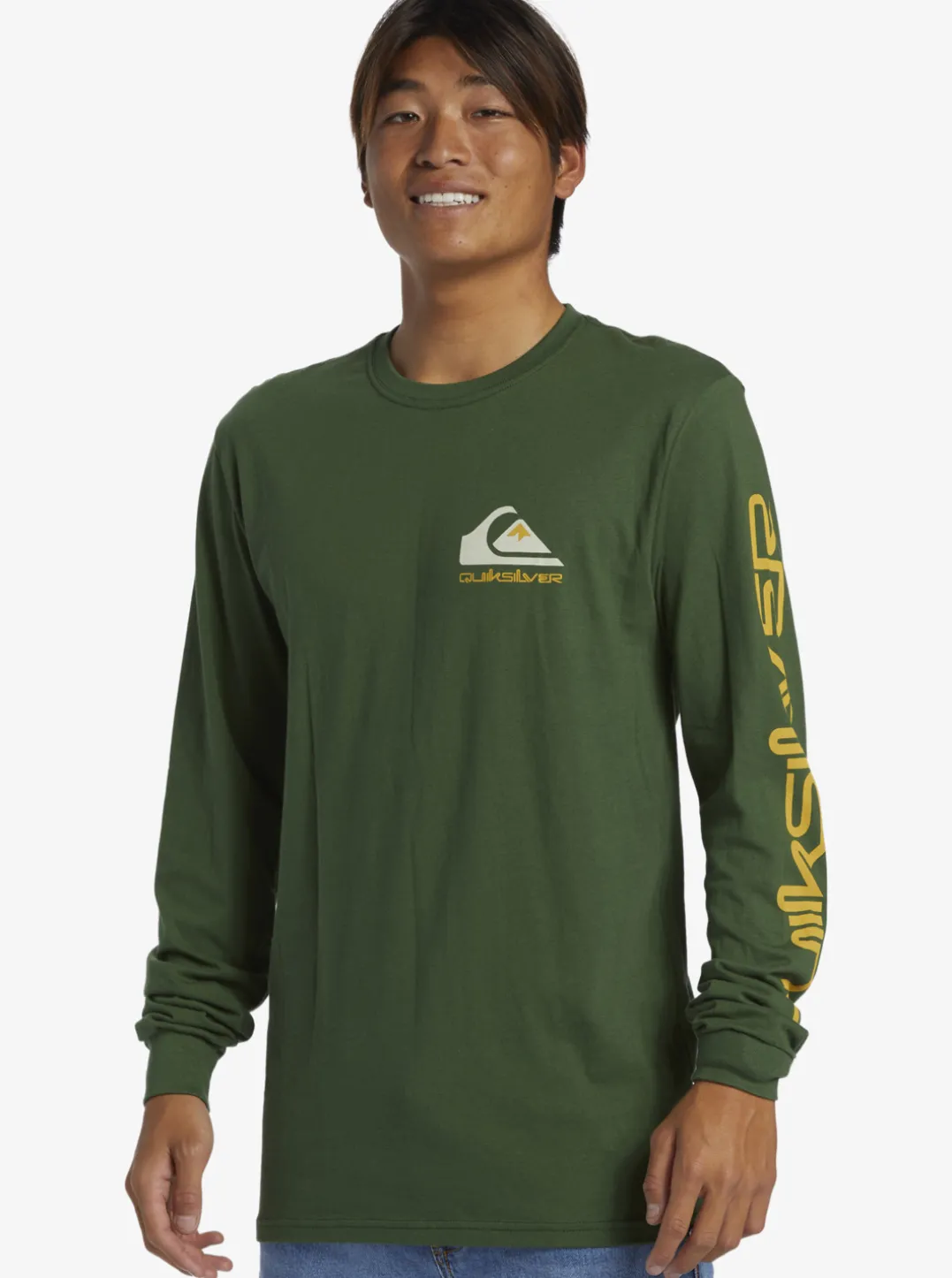 Mens Quiksilver Tees|Omni Logo Long Sleeve T-Shirt
