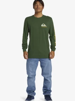 Mens Quiksilver Tees|Omni Logo Long Sleeve T-Shirt
