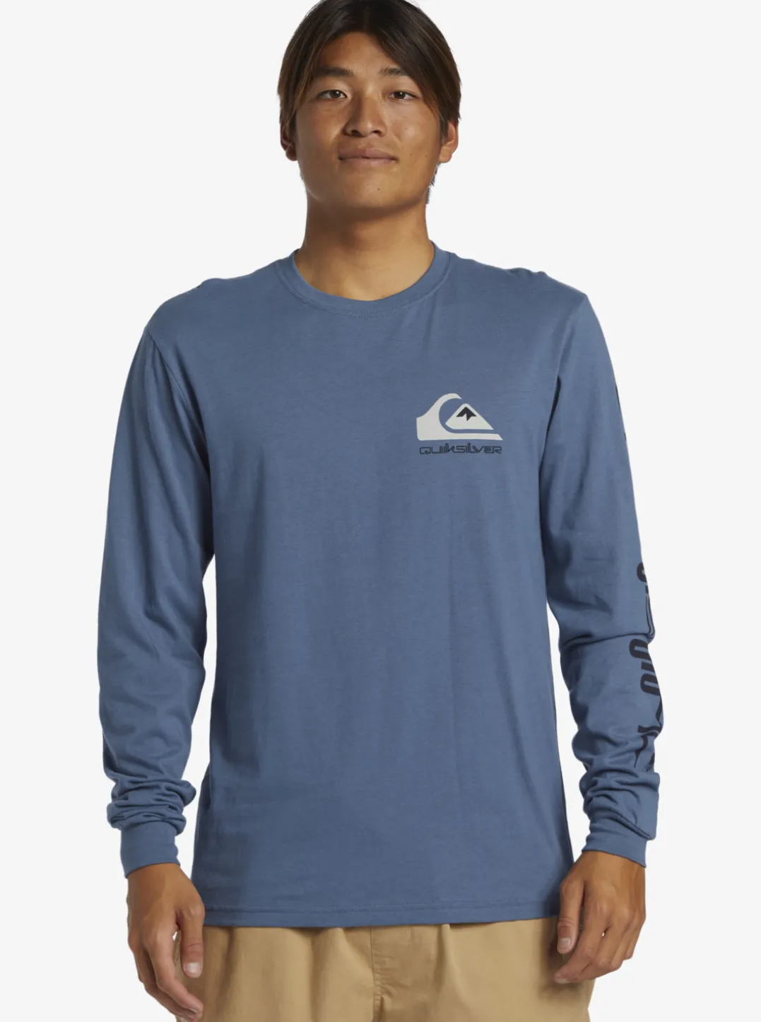 Mens Quiksilver Tees|Omni Logo Long Sleeve T-Shirt