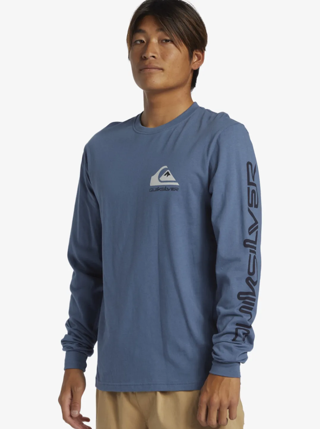 Mens Quiksilver Tees|Omni Logo Long Sleeve T-Shirt