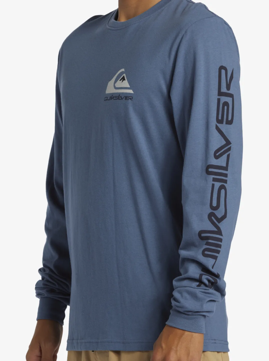 Mens Quiksilver Tees|Omni Logo Long Sleeve T-Shirt