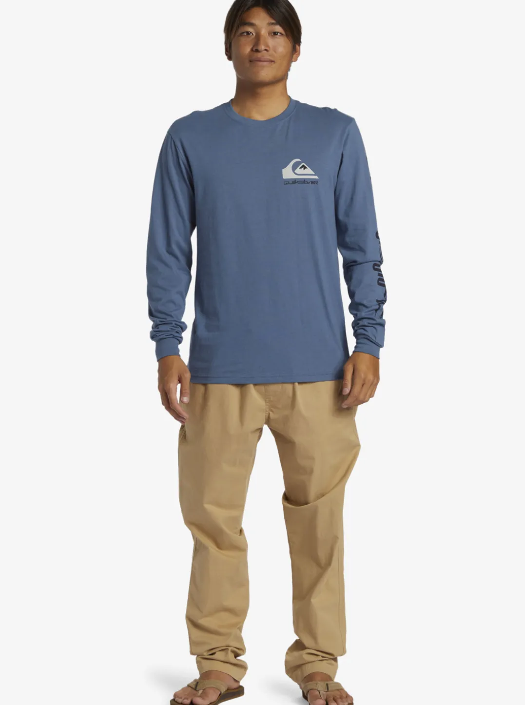Mens Quiksilver Tees|Omni Logo Long Sleeve T-Shirt