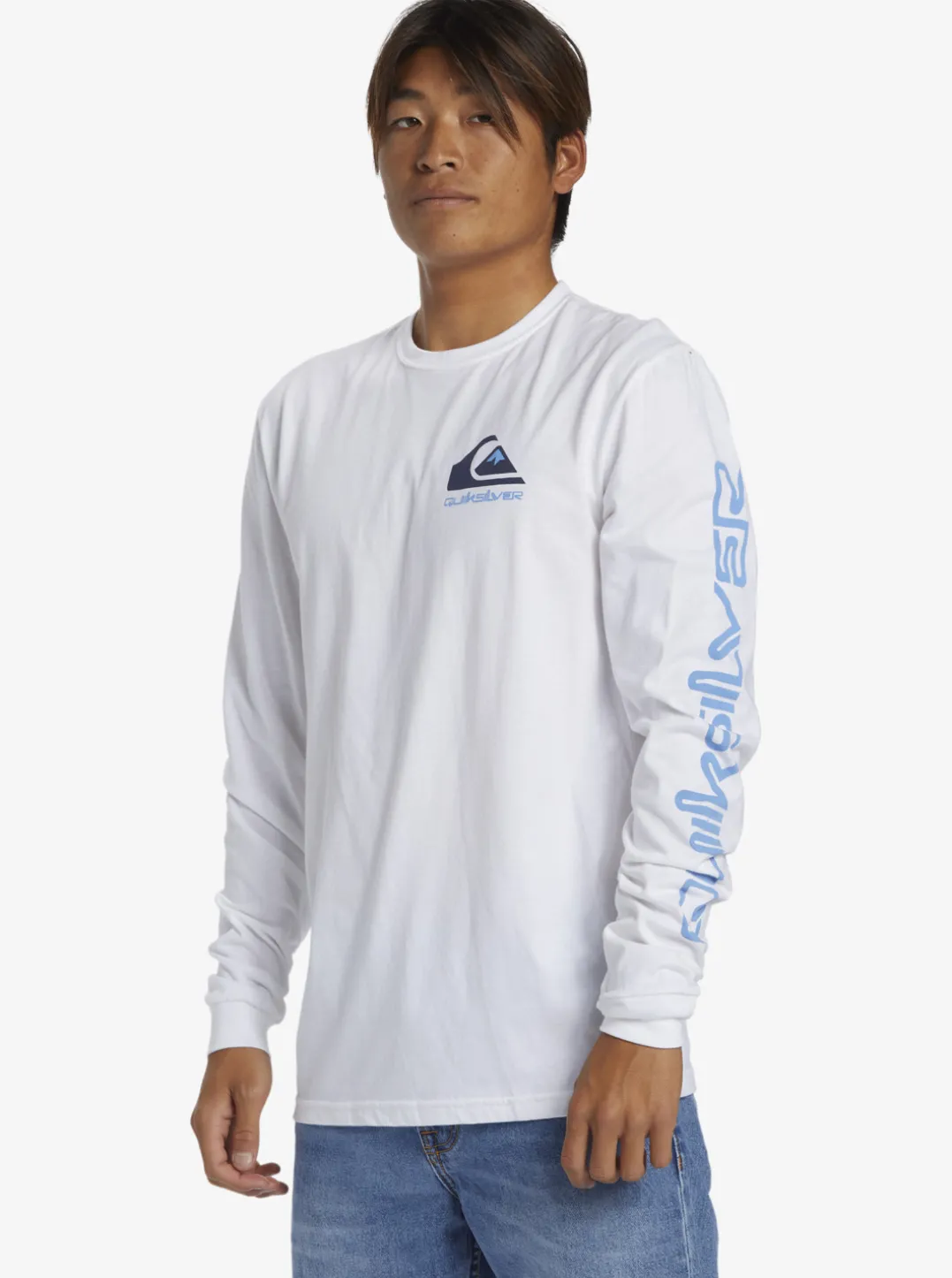 Mens Quiksilver Tees|Omni Logo Long Sleeve T-Shirt