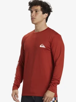 Mens Quiksilver Rashguards|Omni Session Long Sleeve Upf 50 Surf T-Shirt