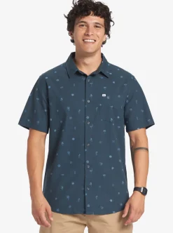Mens Quiksilver Shirts & Polos|Pacific Stripe Short Sleeve Woven Shirt