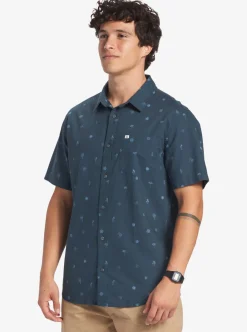 Mens Quiksilver Shirts & Polos|Pacific Stripe Short Sleeve Woven Shirt