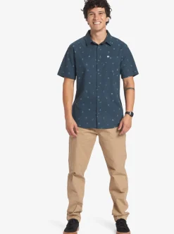 Mens Quiksilver Shirts & Polos|Pacific Stripe Short Sleeve Woven Shirt