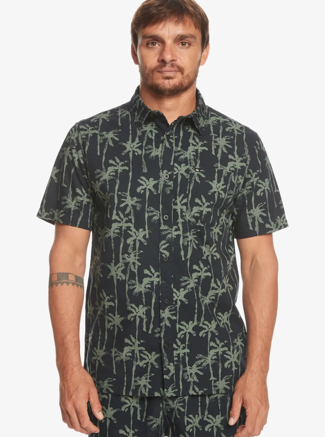 Mens Quiksilver Shirts & Polos|Painted Palm Short Sleeve Shirt