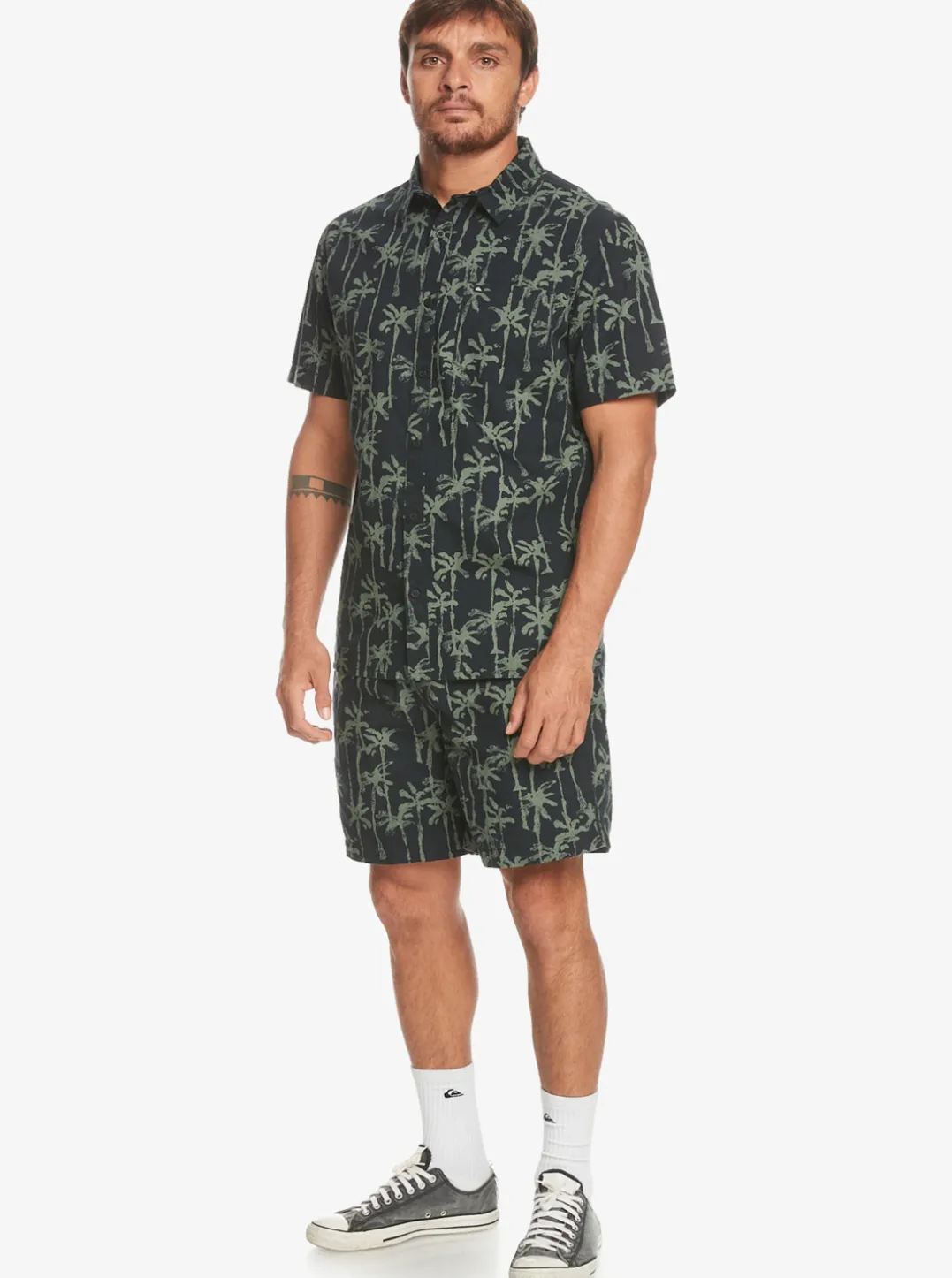 Mens Quiksilver Shirts & Polos|Painted Palm Short Sleeve Shirt