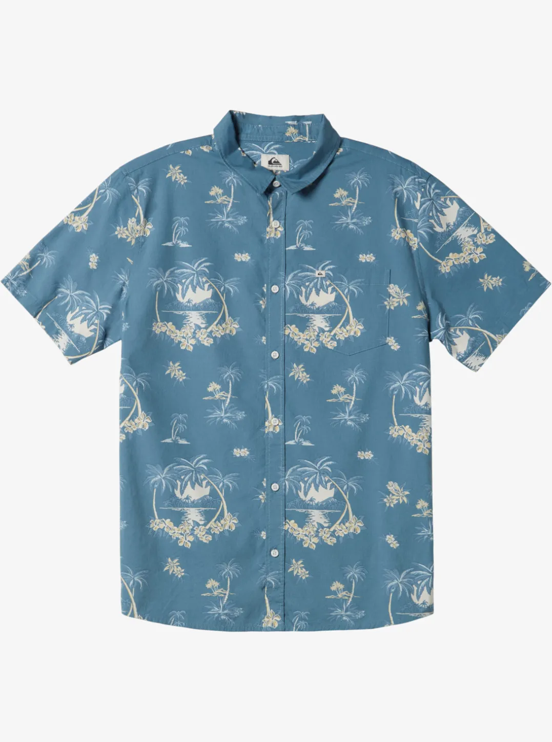 Mens Quiksilver Shirts & Polos|Palm Spritz Short Sleeve Woven Shirt
