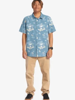 Mens Quiksilver Shirts & Polos|Palm Spritz Short Sleeve Woven Shirt