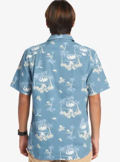 Mens Quiksilver Shirts & Polos|Palm Spritz Short Sleeve Woven Shirt