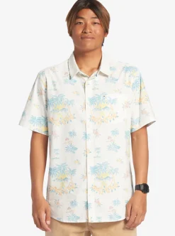Mens Quiksilver Shirts & Polos|Palm Spritz Short Sleeve Woven Shirt