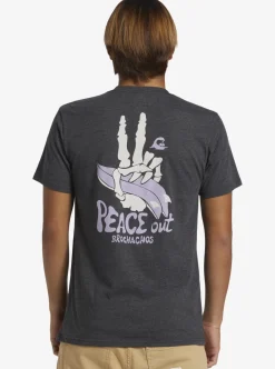 Mens Quiksilver Tees|Peace Out T-Shirt