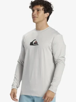 Mens Quiksilver Rashguards|Solid Streak Long Sleeve Upf 50 Surf Tee