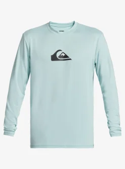 Mens Quiksilver Rashguards|Solid Streak Long Sleeve Upf 50 Surf Tee