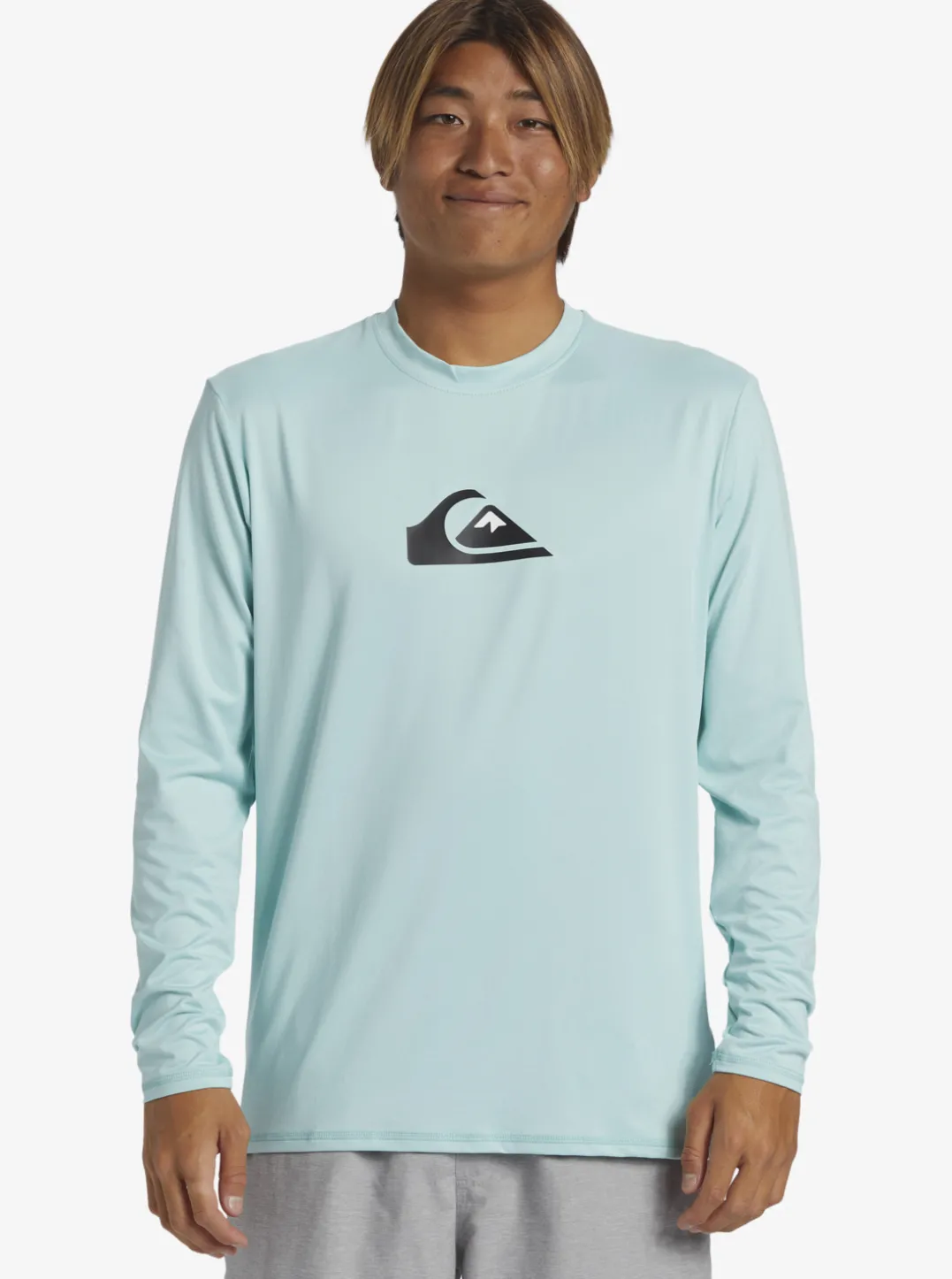 Mens Quiksilver Rashguards|Solid Streak Long Sleeve Upf 50 Surf Tee