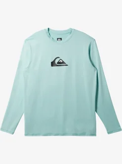 Mens Quiksilver Rashguards|Solid Streak Long Sleeve Upf 50 Surf Tee