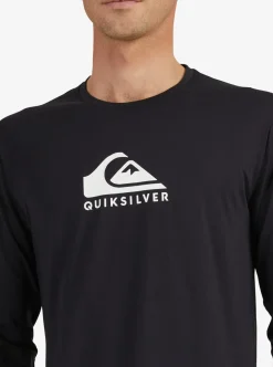 Mens Quiksilver Rashguards|Solid Streak Long Sleeve Upf 50 Surf T-Shirt
