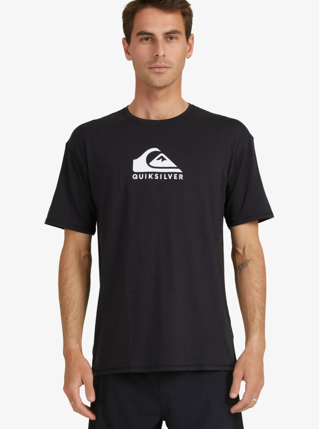 Mens Quiksilver Rashguards|Solid Streak Short Sleeve Upf 50 Surf T-Shirt