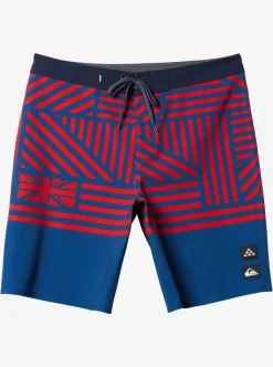 Mens Quiksilver Boardshorts|Surfsilk Hawaii Flag 20 20" Boardshorts