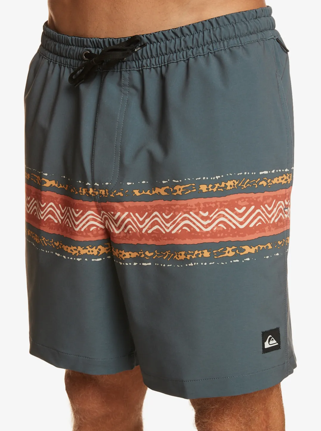 Mens Quiksilver Elastic Waist|Surfsilk Mesa Stripe 17" Volleys