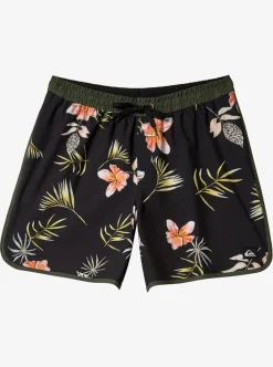 Mens Quiksilver Elastic Waist|Surfsilk Scallop Volley 17" Volleys