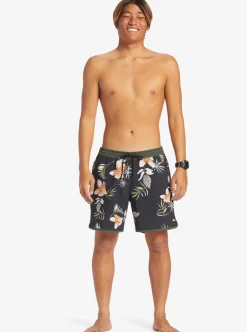 Mens Quiksilver Elastic Waist|Surfsilk Scallop Volley 17