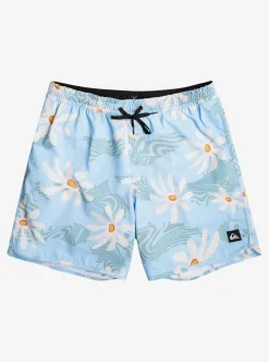 Mens Quiksilver Elastic Waist|Surfsilk Scallop Volley 17" Volleys