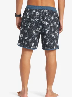 Mens Quiksilver Elastic Waist|Surfsilk Scallop Volley 17